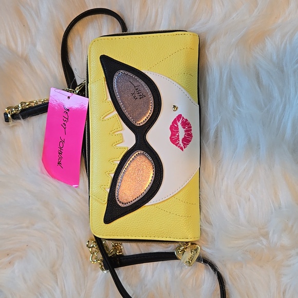 💋NEW Betsey Johnson Cat-eye lady Face Purse Clutch - Picture 3 of 12